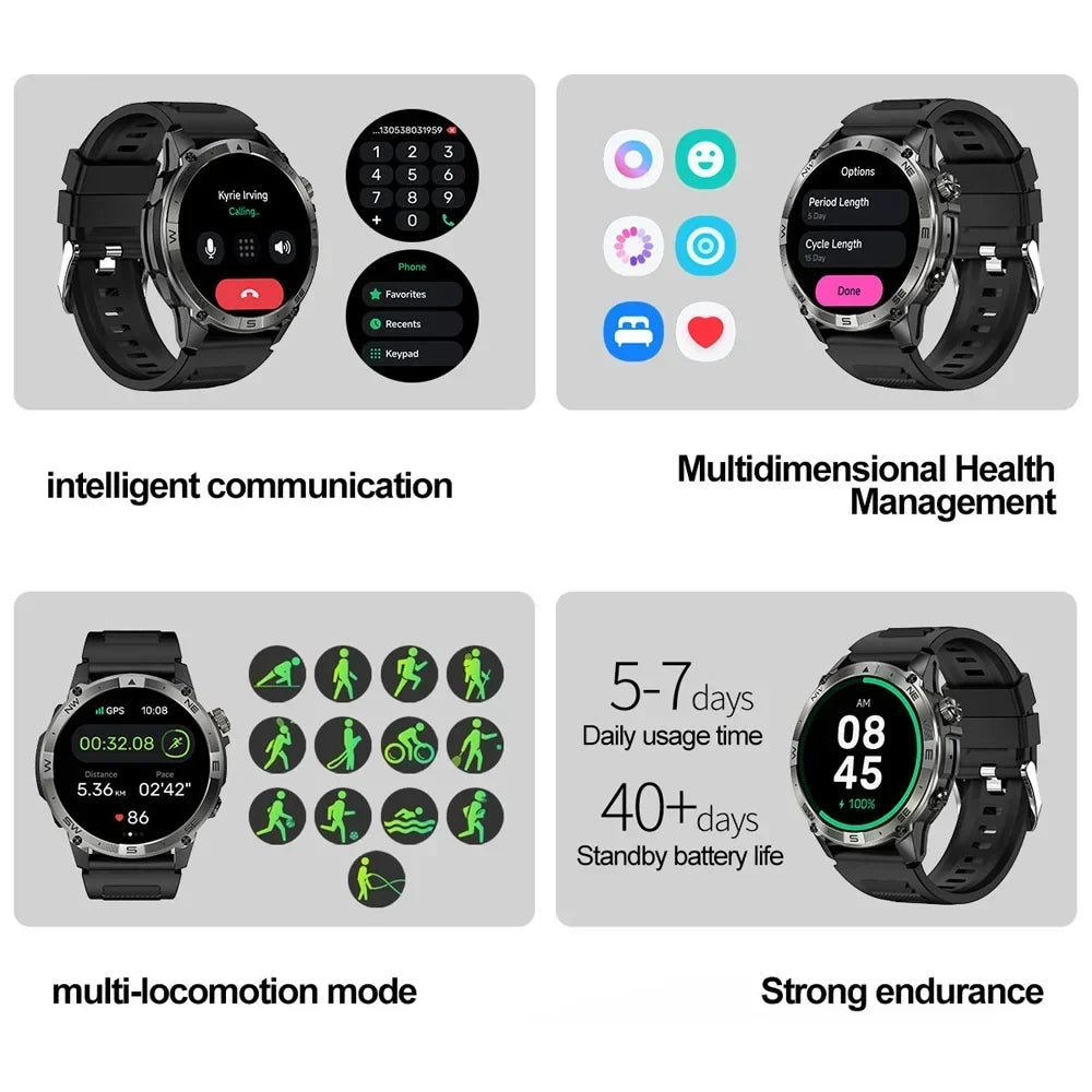 AMOLED Smart Watch - North Edge - GPS Smartwatch